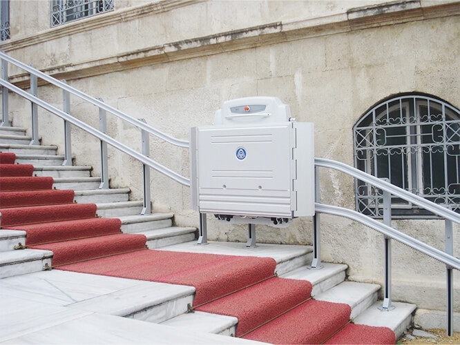 Stair Curved Type Disabled Platform