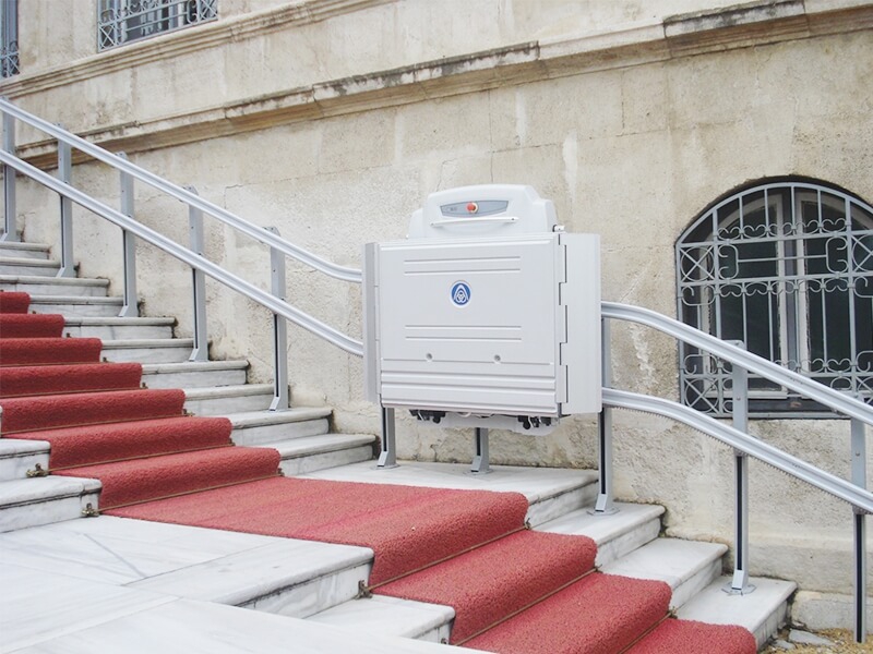 Stair Curved Type Disabled Platform Lifts