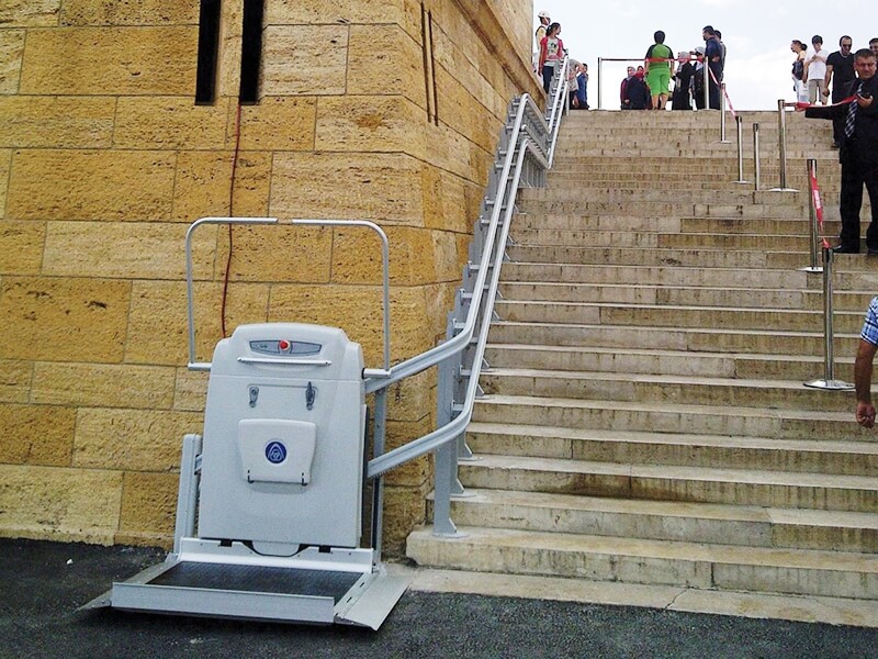 Stair Curved Type Disabled Platform Lifts