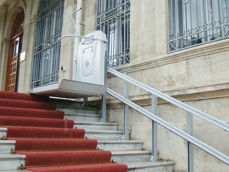 Stair Curved Type Disabled Platform Lifts